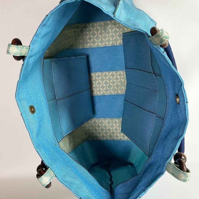 夏色トートバッグ（ターコイズブルー）