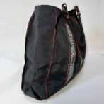 ボーダー柄トートバッグ（緑・黒）