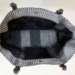 鱗柄鱗柄トートバッグ（黒・グレー）