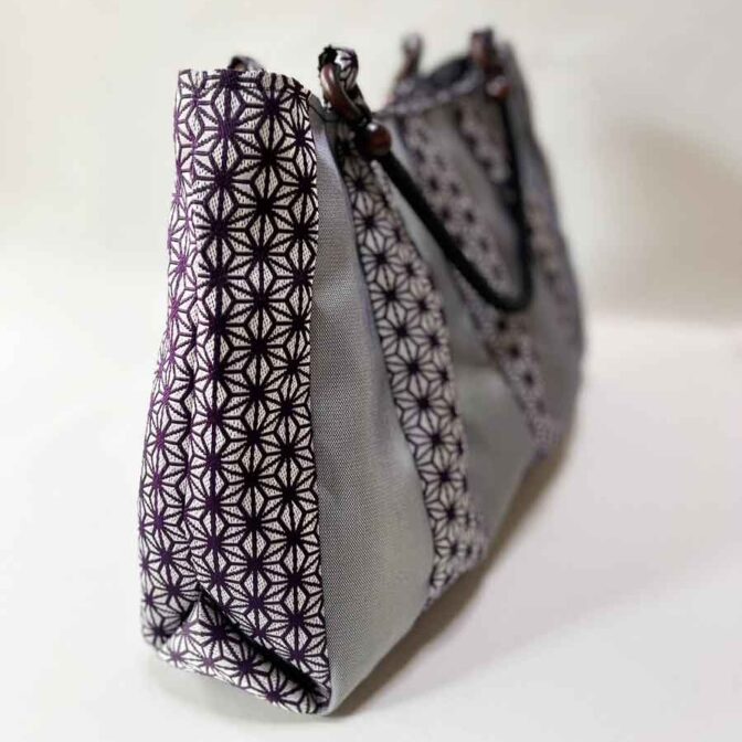 麻の葉トートバッグ（黒・グレー）