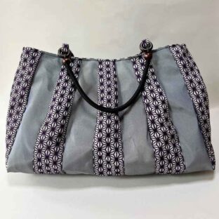 麻の葉トートバッグ（黒・グレー）～ASANOHA～