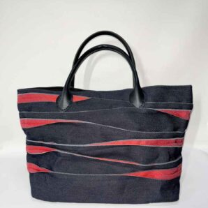 プレミアムトートバッグ（赤・黒・ラインなし）