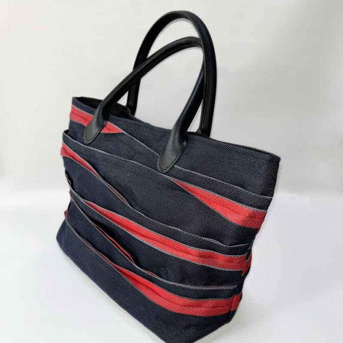 プレミアムトートバッグ（赤・黒・ラインなし）