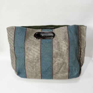 菱文様ハンドバッグ（サックスブルー・シャンパンゴールド）～HISHIMONYOU～