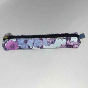 花柄ペンケース①（青）
