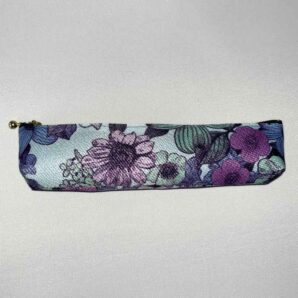 花柄ペンケース②（青）